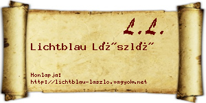Lichtblau László névjegykártya