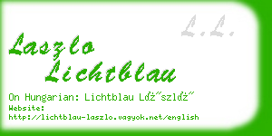 laszlo lichtblau business card